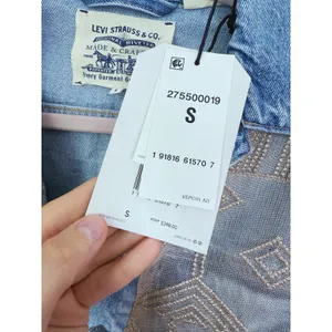 NWT Levis Womens Trucker Denim Jacket Western Boho Embroidered Small Cowgirl thumbnail 8