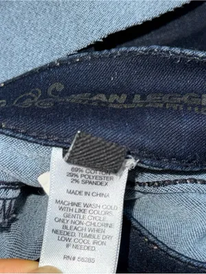 Vintage y2k Express Low Rise Micro Mini Jean Booty Shorts Dark Wash Sz 0 / 27” thumbnail 8