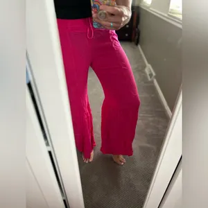 Hot pink bell bottoms hippie boho pants Medium thumbnail 4