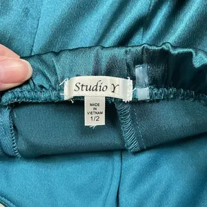 Studio Y from Maurices Green Satin Stretch Dress Size 1 /‎ 2 Small Strapless thumbnail 4
