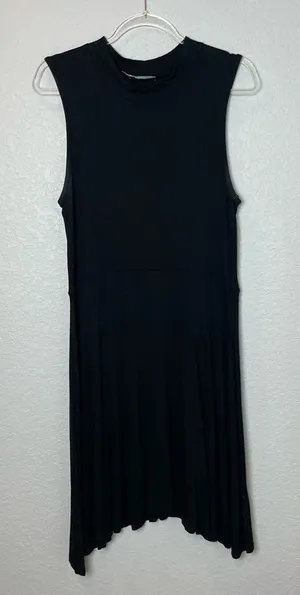 MAURICE’S Mockneck Ribbed Fitted Waist Black Sleeveless Dress Size XL thumbnail 1