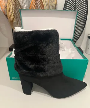 Lauren Lorraine Faux Fur Half Black Boot Size 9 thumbnail 1
