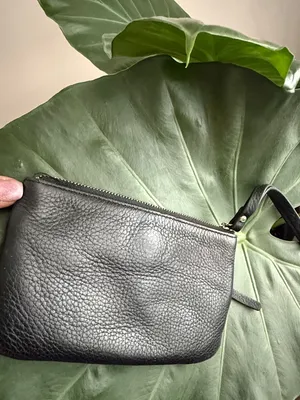 kate spade black pebbled leather wristlet clutch thumbnail 4