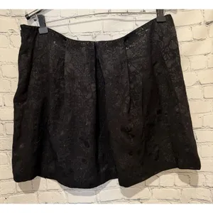 DKNYC Black Shiny Pleated Mini Skirt Size XL thumbnail 3