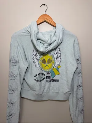 Boys Lie Cropped Terrycloth Sweatshirt M/L thumbnail 2