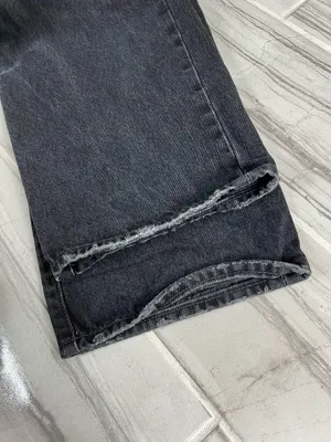 Levi Black Distressed Jeans High-Rise Straight thumbnail 5