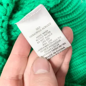 &merci Pointelle‎ Knit Crewneck Sweater Womens Size M Green MSW10084 Chunky thumbnail 9