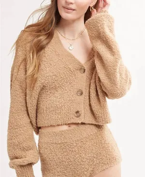Le Ore Modena Cozy Cardigan in Lion King Size XSmall‎ Oversized Cropped thumbnail 1