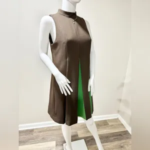 Tuckernuck Demitasse Griffiths Dress S Brown Green A-Line Mini NWT Mod thumbnail 4