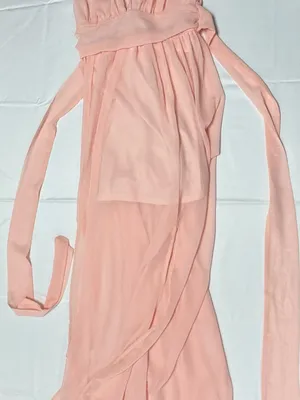 Lucy in the Sky Chiffon Slit Maxi Dress in Rose Blush- NEW Without Tag - Size S. thumbnail 8