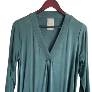 Dolan‎ Womens Pocket Dress MP Green Cupro Spandex Blend Lounge Travel Minimalist thumbnail 3