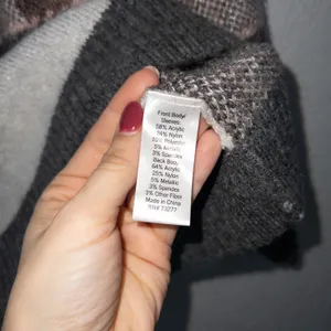 Evri New  Gray Checked Boxy Acrylic Blend Sweater Size 2X thumbnail 4