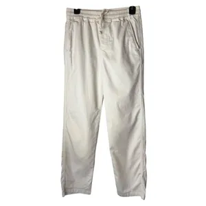Faherty Arlie Day Pants Women‎ XS Ivory Organic Cotton Linen Drawstring Coastal thumbnail 2