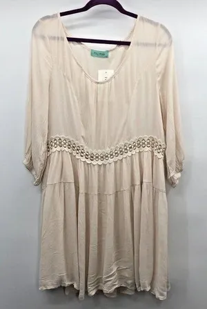Filly Flair Dress Womens L New Ivory Partially Lined thumbnail 1