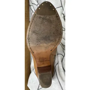 Frye Jennifer Leather Ankle Booties Brown Zipper Heeled Womens Size 7‎ READ thumbnail 14