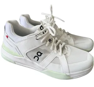 On Cloud The Roger Tennis Lightweight White & Mint Green Sneakers W10 thumbnail 1