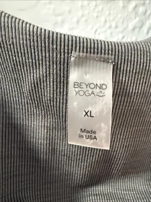 BEYOND YOGA Ribbed Tank Top in Charcoal Size XL thumbnail 8