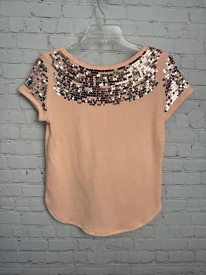 Aerie pink peach terry cloth with sequin top size XS comfort athleisure thumbnail 5