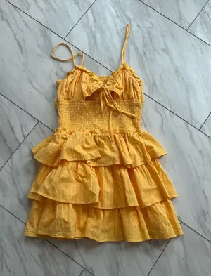 Boutique ruffle mini dress thumbnail 1