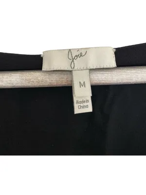 Joie Floral Mini Dress V Neck Black Sleeveless Silk Dress Size Medium thumbnail 7
