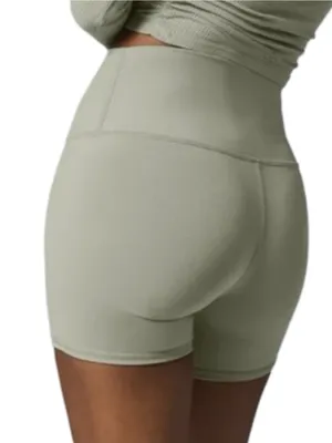 Alo Yoga Women’s Size XS Limestone Green 5" Airbrush High Waist Biker Shorts thumbnail 5