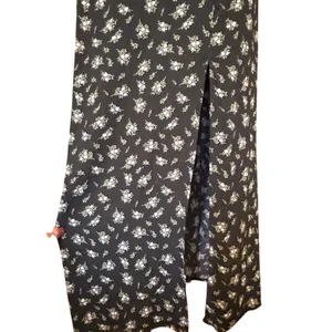 H&M Dark‎ Floral Milkmaid Puff Sleeve Maxi Dress L Ruffle Fairy Cottage Whimsigoth thumbnail 3