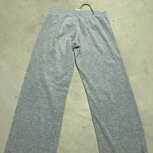 Juicy Couture Women's Gray Knit Jogger Pants Drawstring Pockets Cotton SZ M Y2K thumbnail 9
