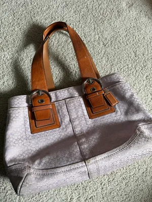 Vintage Coach Soho Lavender Signature Buckle Tote F12311 thumbnail 1