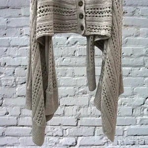 ALICE + OLIVIA Crotchet Draped Sweater Vest Medium thumbnail 7