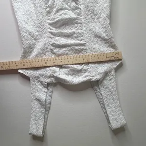 Nookie Darling Mini Dress Small White Eyelet Ruched Ruffle Hem Bridal‎ Cocktail thumbnail 10