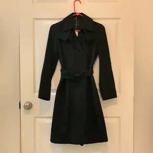 Giordano Ladies Elegant Black Women's Belted Trench Coat. Size-Small (01) thumbnail 3