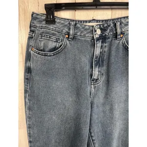 Pacsun Blue High-waisted Frayed Hem Classic Mom Jeans Size 28 100% Cotton thumbnail 7