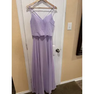 White House | Black Market Leah Floor Length Spaghetti Straps Chiffon Bridesmaid Dresses size 4 thumbnail 2
