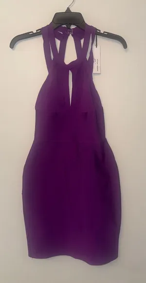 Shinestar NWT Purple Bandage Dress Sz S thumbnail 1