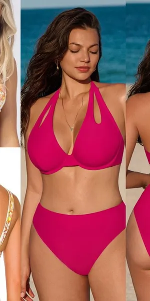 NWT Lot of 3 Bikinis L Space Camellia Top & Cupshe Fresh Cherry Set Size L DD thumbnail 1