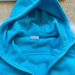 Columbia Women's Thermal Coil Zip-Up Hooded Fleece Jacket Turquoise size XS thumbnail 8