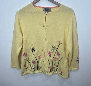 Vintage Curio Spring Embroidered Cardigan Sweater thumbnail 1