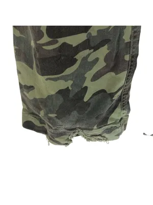 Garage Womens Camo Flare Jeans Size 01 Low Rise Distressed Hem Green thumbnail 4