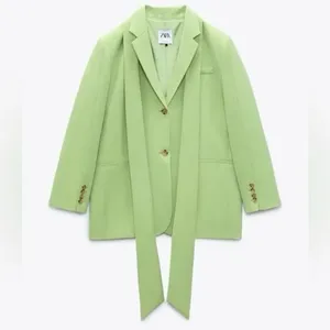 ✨Zara Pistachio Green Multi-Ways Sz XS Blazer✨ thumbnail 6
