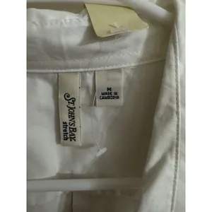 Vintage 90s St‎ Johns Bay Old School Collar Roll Up Sleeves Blouse Shirt Retro M thumbnail 3