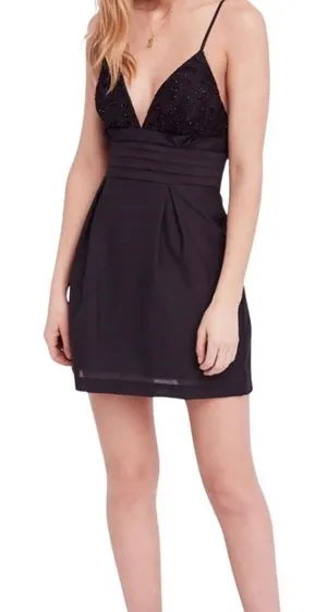 Free‎ People We Go Together Dress NWT Sz 4 Black Embellished Beaded $250 LBD thumbnail 1