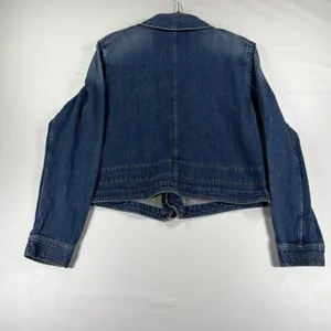 Lauren Ralph Lauren Denim Trucker Jacket Medium Wash Concho Buttons Blue Large thumbnail 10