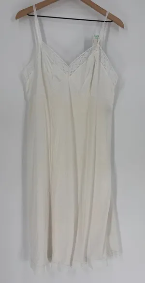 Vintage vanity fair deadstock ivory slip nightgown new 40 26 thumbnail 1