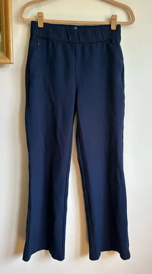 Tuckernuck Pull On Elastic Waist Stretch Trousers Womens Medium Navy Blue thumbnail 1