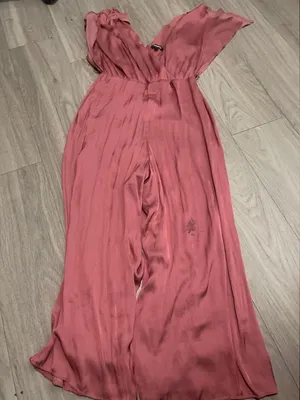 Express Dusty Rose Wide-Leg Jumpsuit thumbnail 1
