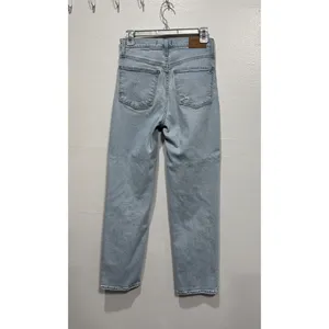 Madewell The Perfect Vintage Straight Jean Womens 26 Distressed Light Blue Denim thumbnail 3