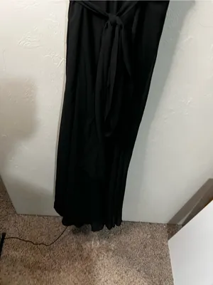 Morilee Madeline Gardner 21681 Black Cutout Tie Waist Slit Chiffon Maxi Dress thumbnail 9