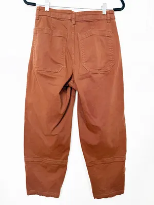 Everlane The Utility Barrel Pant Rosewood High Rise Cotton Brown thumbnail 5