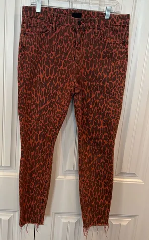 Mother‎ Animal Attraction High Waisted Looker Ankle Fray Jeans Size 32 thumbnail 1