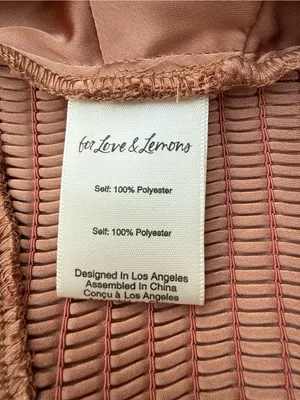 NWT For Love & Lemons Dusty Copper Rose Handkerchief Satin Top Size XS thumbnail 5